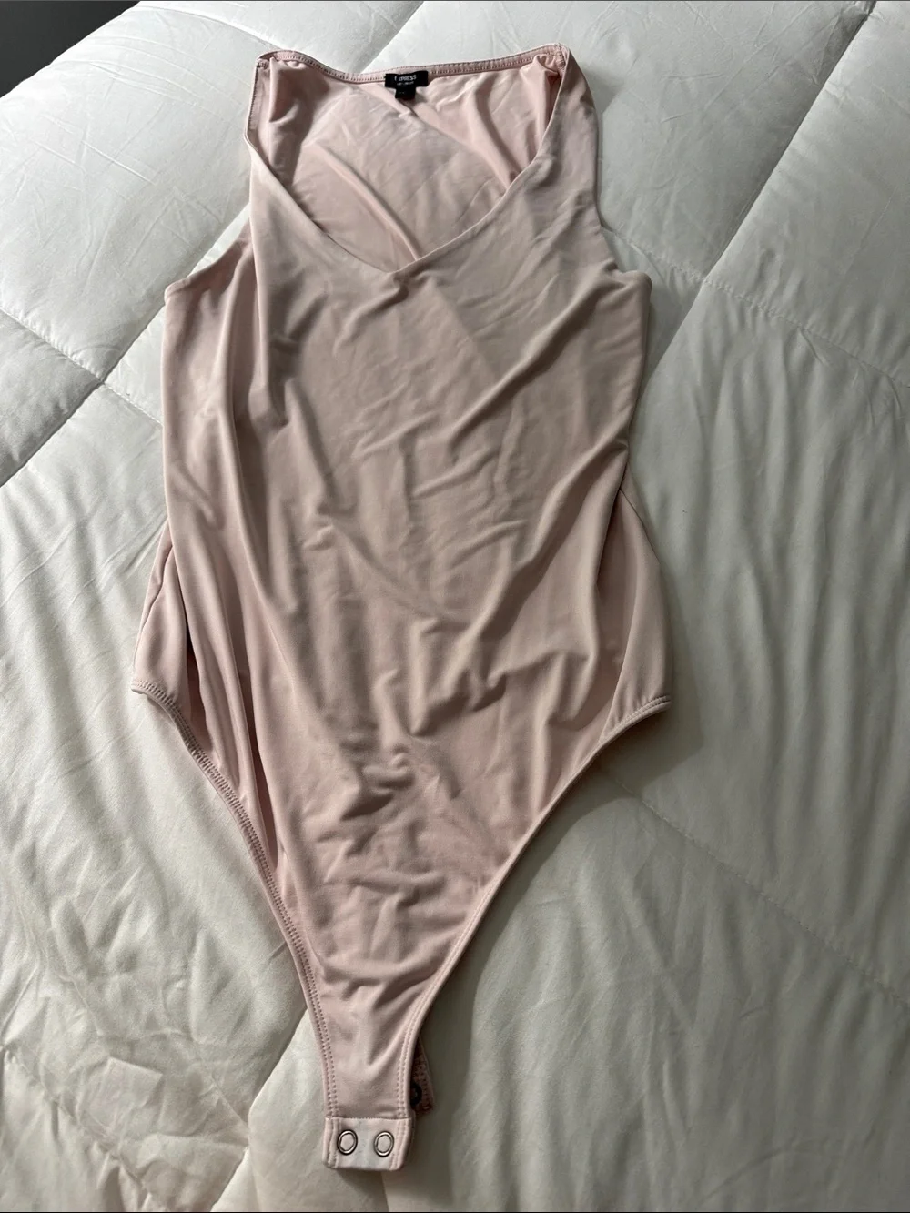 Express Blush Pink One-Piece Bodysuit medium snap